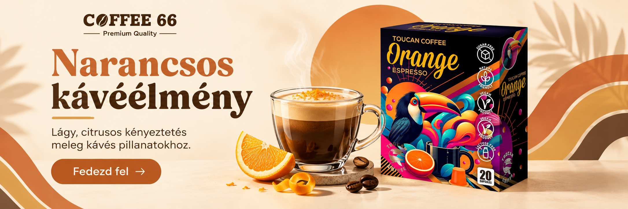 Toucan Coffee Orange Espresso narancsos Nespresso kompatibilis kávékapszula