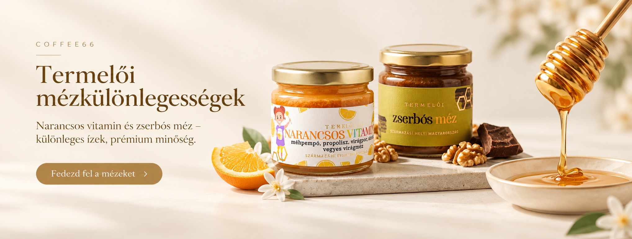 Termelői zserbós méz dióval, csokoládéval