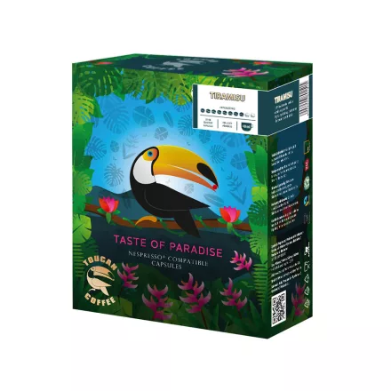 Coffee66 Tiramisu  TOUCAN NESPRESSO® kompatibilis kávékapszula 20db – Nespresso kompatibilis kávékapszula