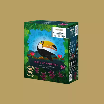 Coffee66 Tiramisu  TOUCAN NESPRESSO® kompatibilis kávékapszula 20db – Nespresso kompatibilis kávékapszula