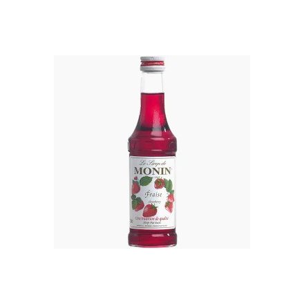 MONIN Eper (Strawberry) szirup cukor tartalommal 0,25l