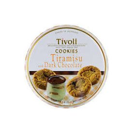   TIVOLI Tiramisu keksz étcsoki darabokkal fémdobozban 150gramm