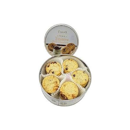TIVOLI Tiramisu keksz étcsoki darabokkal fémdobozban 150gramm
