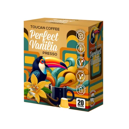 Coffee66 Bourbon Vanilia TOUCAN NESPRESSO® KOMPATIBILIS KÁVÉKAPSZULA 20db – Nespresso kompatibilis kávékapszula