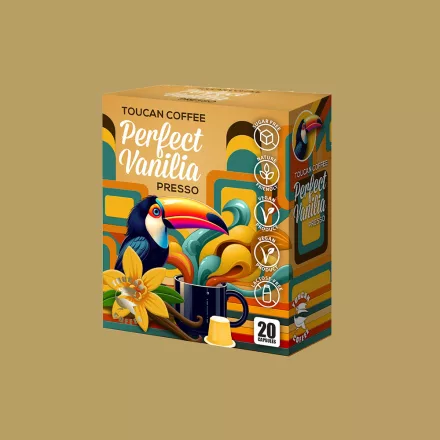 Coffee66 Bourbon Vanilia TOUCAN NESPRESSO® KOMPATIBILIS KÁVÉKAPSZULA 20db – Nespresso kompatibilis kávékapszula