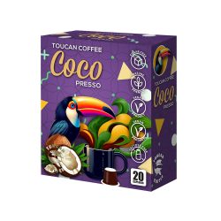 Coffee66 Coconut TOUCAN NESPRESSO® KOMPATIBILIS KÁVÉKAPSZULA 20db – Nespresso kompatibilis kávékapszula