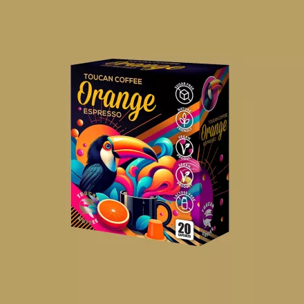 Coffee66 Narancsoki TOUCAN NESPRESSO® KOMPATIBILIS KÁVÉKAPSZULA 20db – Nespresso kompatibilis kávékapszula
