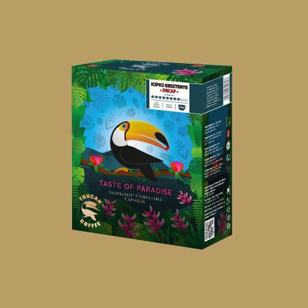 Coffee66 Icipici Gesztenye Koffeinmentes TOUCAN NESPRESSO® KOMPATIBILIS KÁVÉKAPSZULA 20db – Nespresso kompatibilis kávékapszula