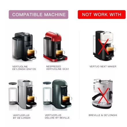 Coffee66 VERTUO G6 kapszula adapter utántölthető-darált kávéval – Nespresso kompatibilis kávékapszula