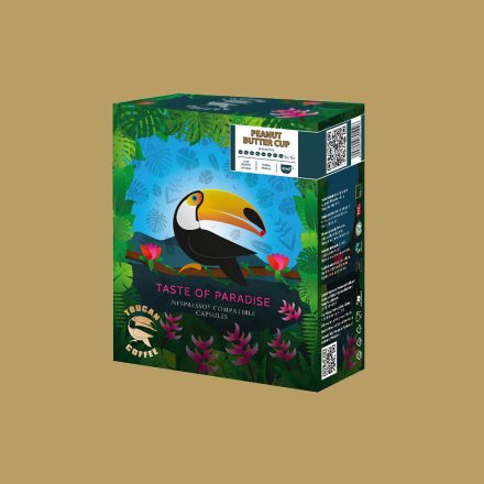 Coffee66 Peanut Butter cup TOUCAN NESPRESSO® KOMPATIBILIS KÁVÉKAPSZULA 20db – Nespresso kompatibilis kávékapszula