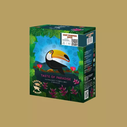 Coffee66 Cosy pumpkin spice  Toucan  NESPRESSO® kompatibilis kávékapszula 20db – Nespresso kompatibilis kávékapszula