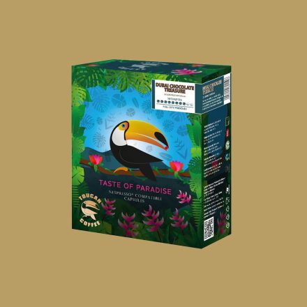 Coffee66 Dubai Chocolate Treasure TOUCAN  NESPRESSO® KOMPATIBILIS KÁVÉKAPSZULA 20db – Nespresso kompatibilis kávékapszula