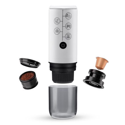 3 in 1 Utazó kávéfőző darált kávéhoz és nespresso és Dolce gusto kapszulához melegitő funkció nélkül