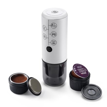 Coffee66 3 in 1 Utazó kávéfőző darált kávéhoz és nespresso és Dolce gusto kapszulához melegitő funkció nélkül