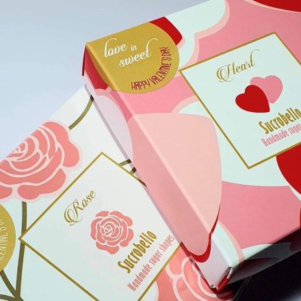 Cukrobello Sweet Heard– 32 db szívformájú kézműves cukor