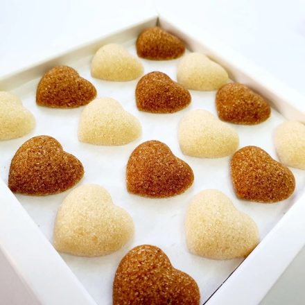 Cukrobello Sweet Heard– 32 db szívformájú kézműves cukor