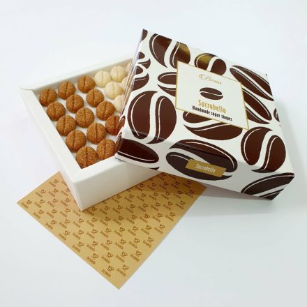 Coffee66 Cukrobello Kávébab  formájú formacukor – különleges kávékiegészítő