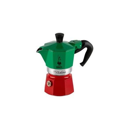 Bialetti La Mokina kotyogó trikolor - 0,5 adagos