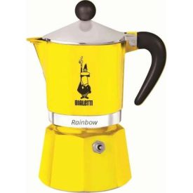 Coffee66 Bialetti Rainbow kotyogós sárga kévéfőző 1 adagos