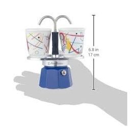 Coffee66 Bialetti Mini Express kotyogós kávéfőző szett 2 adagos Kandinsky mintával