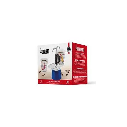 Coffee66 Bialetti Mini Express kotyogós kávéfőző szett 2 adagos Kandinsky mintával