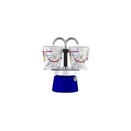Coffee66 Bialetti Mini Express kotyogós kávéfőző szett 2 adagos Kandinsky mintával