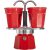 Bialetti Mini Express kotyogós kávéfőző szett piros - 2 adagos