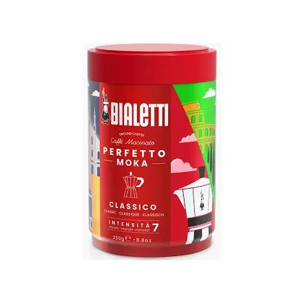 Bialetti Moka Perfetto Classico őrölt kávé fémdobozban 250g
