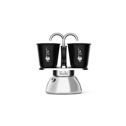 Bialetti Mini Express indukciós kotyogós kávéfőző szett fekete - 2 adagos