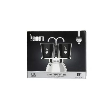 Bialetti Mini Express indukciós kotyogós kávéfőző szett fekete - 2 adagos