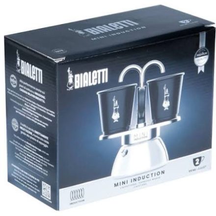 Bialetti Mini Express indukciós kotyogós kávéfőző szett fekete - 2 adagos