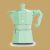 Bialetti Moka Exclusive kotyogós kávéfőző zöld - 6 adagos