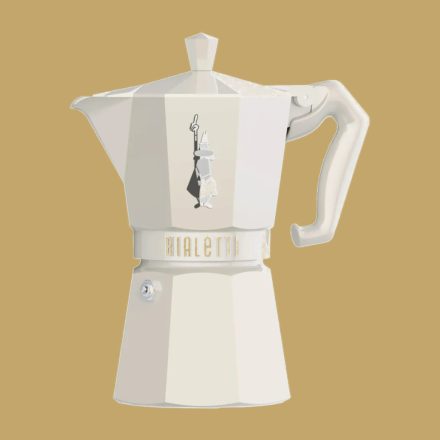 Bialetti Moka Exclusive kotyogós kávéfőző krém - 6 adagos