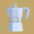 Bialetti Moka Exclusive kotyogós kávéfőző kék - 3 adagos